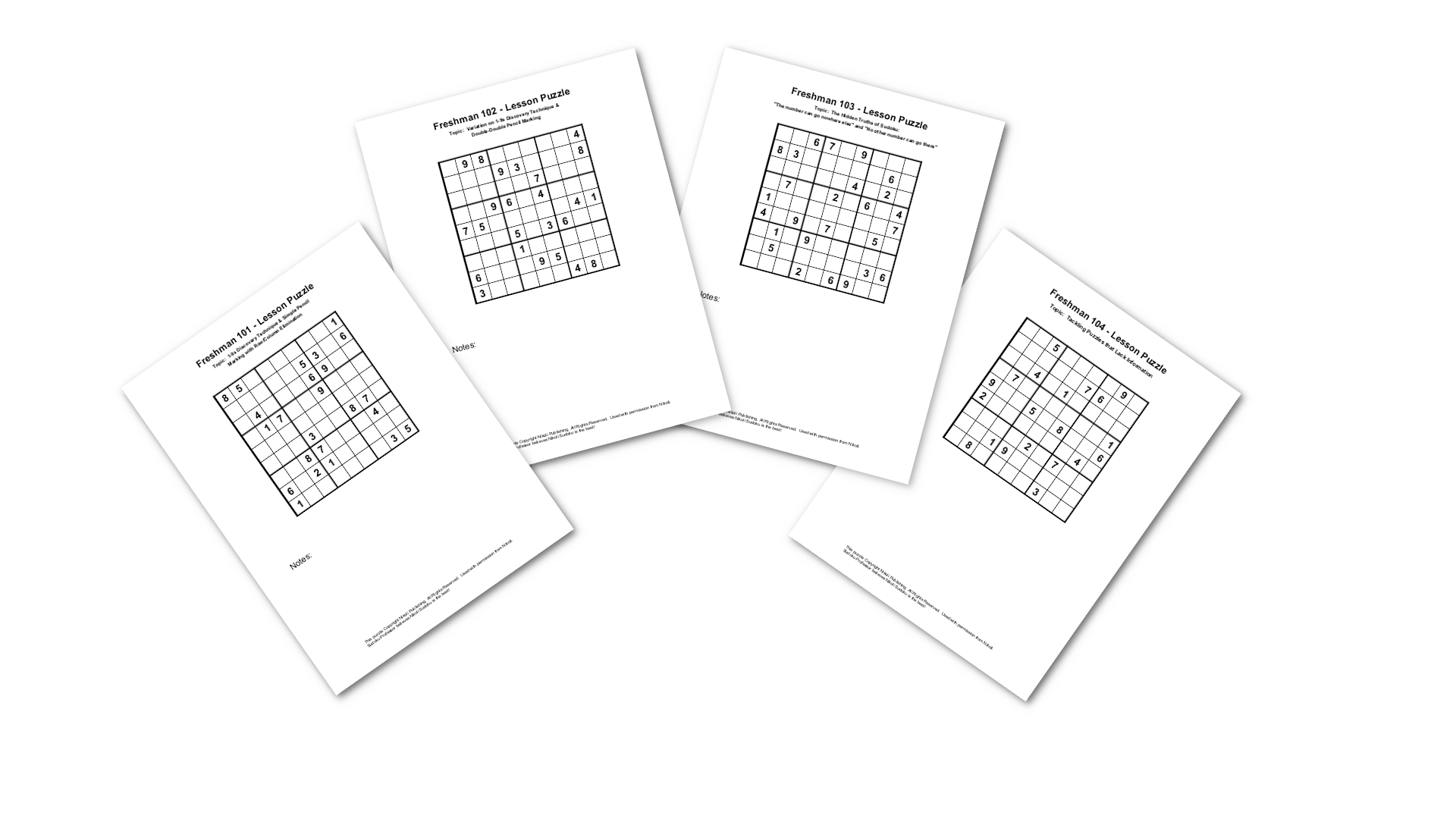 Freshman Lesson Puzzles